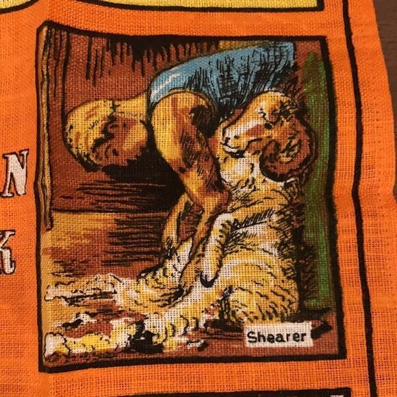 Vintage Australian outback Linen tea towel - Picture 4 of 12
